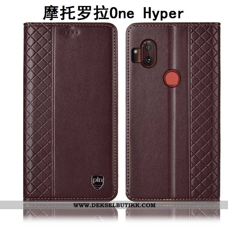 Etui Motorola One Hyper Beskyttelse Anti-fall Deksel Brun, Motorola One Hyper Skinndeksel Billig