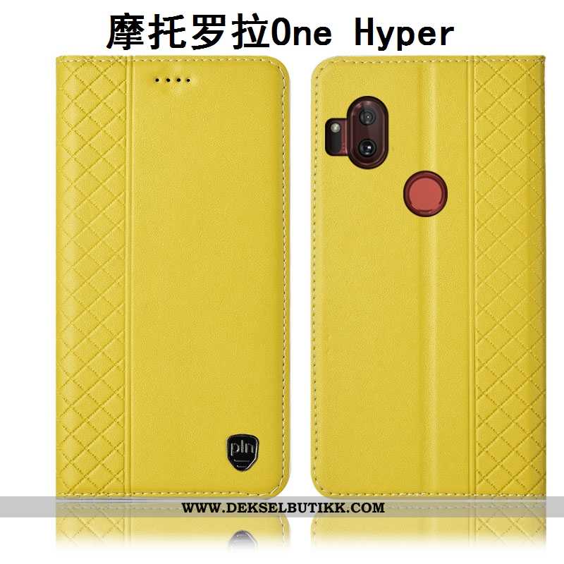 Etui Motorola One Hyper Beskyttelse Anti-fall Deksel Brun, Motorola One Hyper Skinndeksel Billig