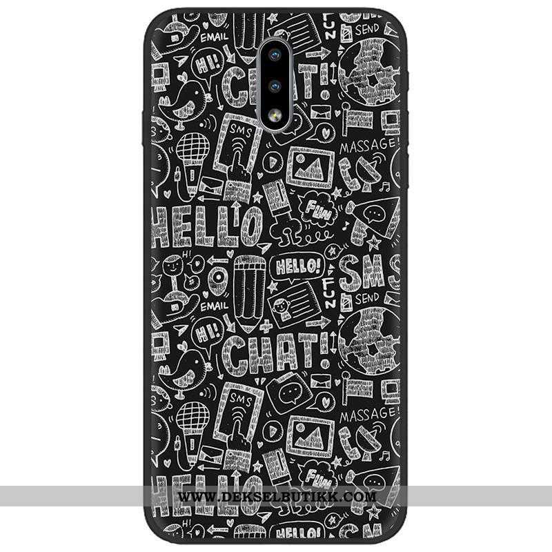 Etui Nokia 2.3 Cartoon Svart Klut Deksel Farge, Nokia 2.3 Trend Tilbud