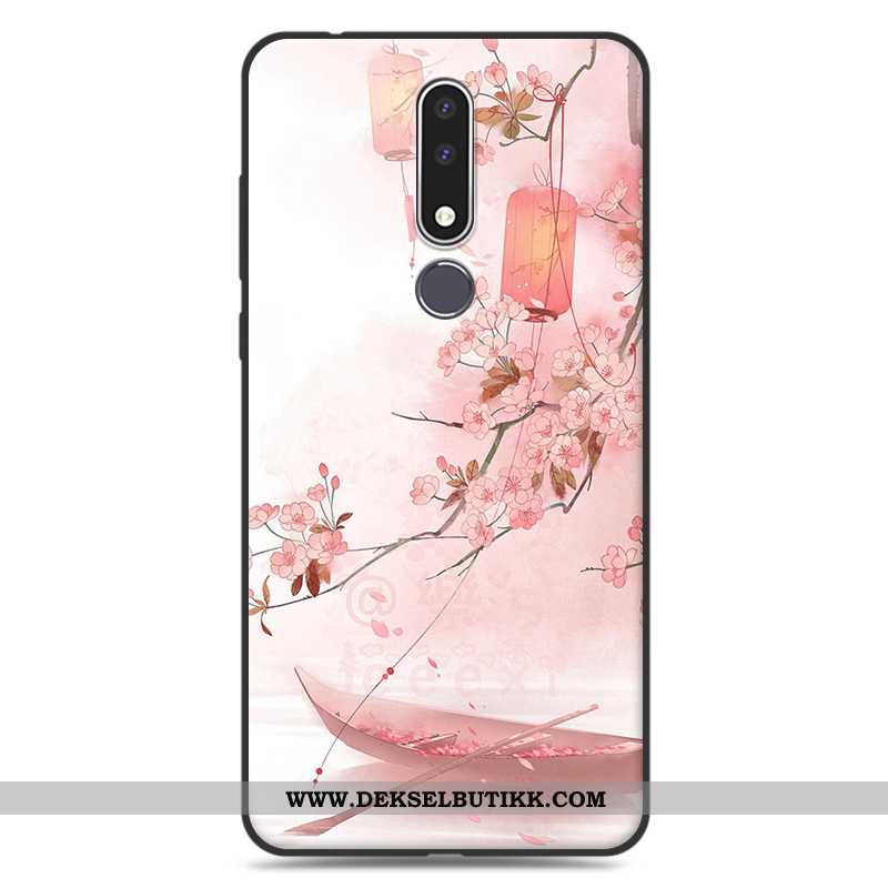 Etui Nokia 3.1 Plus Nubuck Rosa Deksel, Nokia 3.1 Plus Myke Billige