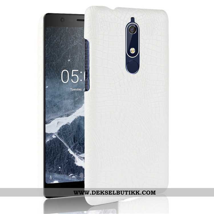 Etui Nokia 5.1 Beskyttelse Mobiltelefon Skinn Lær Av Personlighet Svart, Deksel Nokia 5.1 Nubuck Bil