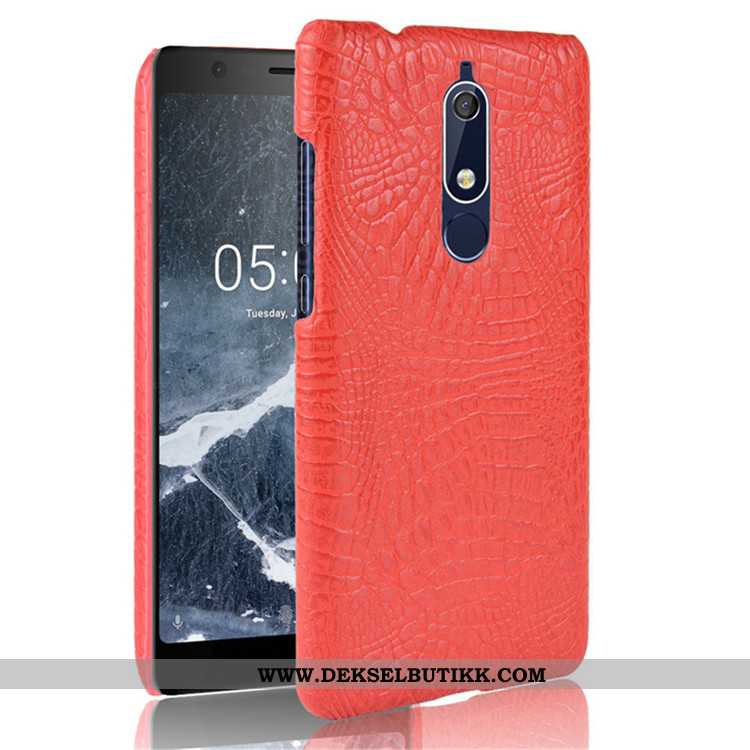 Etui Nokia 5.1 Beskyttelse Mobiltelefon Skinn Lær Av Personlighet Svart, Deksel Nokia 5.1 Nubuck Bil