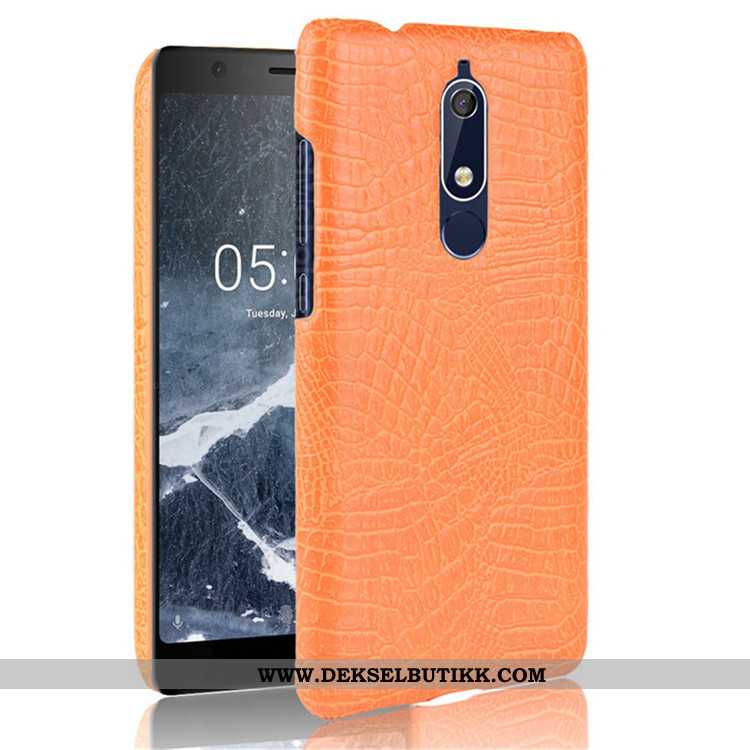 Etui Nokia 5.1 Beskyttelse Mobiltelefon Skinn Lær Av Personlighet Svart, Deksel Nokia 5.1 Nubuck Bil