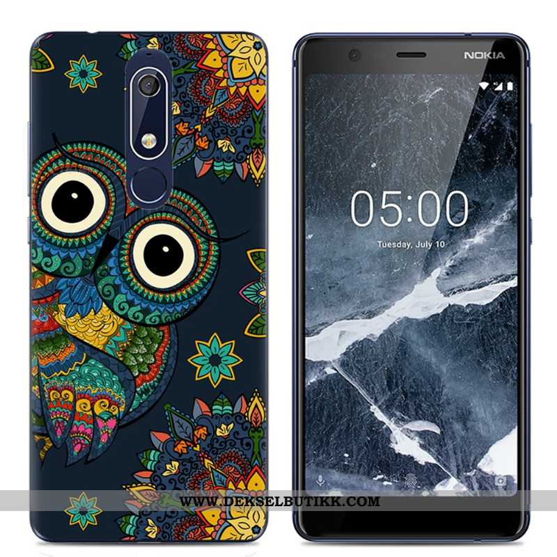 Etui Nokia 5.1 Gjennomsiktig Myke Beskyttelse Enkel Rosa, Deksel Nokia 5.1 Kreativ Billige