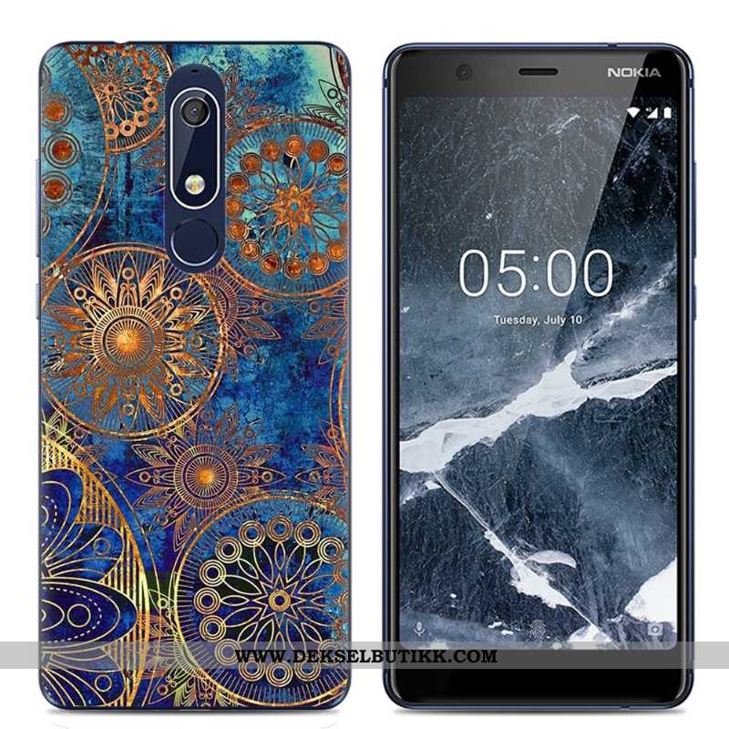 Etui Nokia 5.1 Gjennomsiktig Myke Beskyttelse Enkel Rosa, Deksel Nokia 5.1 Kreativ Billige