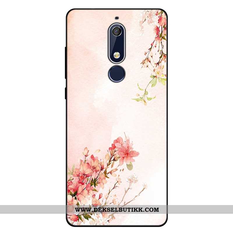 Etui Nokia 5.1 Myke Anti-fall Rosa Alt Inkludert, Deksel Nokia 5.1 Silikon Tilbud