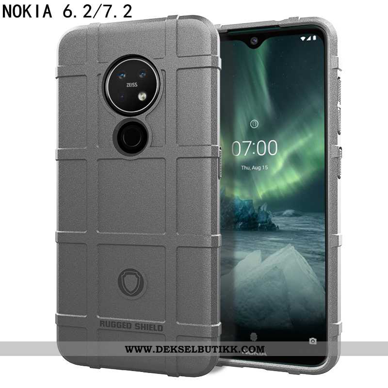 Etui Nokia 6.2 Beskyttelse Silikon Myke Tre Forsvar Svart, Deksel Nokia 6.2 Trend Tilbud