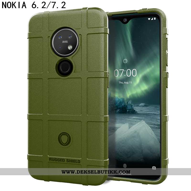 Etui Nokia 6.2 Beskyttelse Silikon Myke Tre Forsvar Svart, Deksel Nokia 6.2 Trend Tilbud