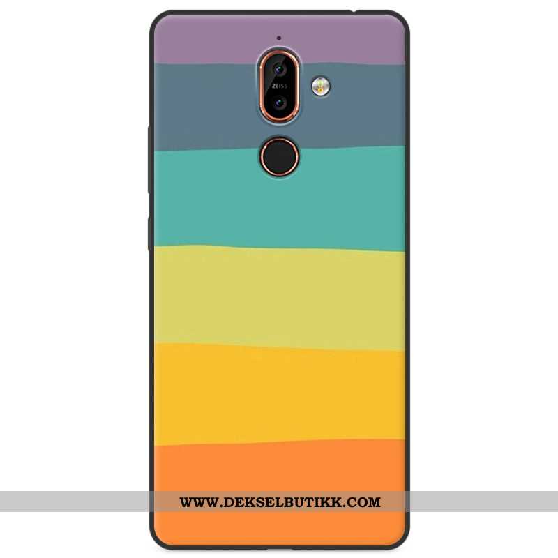 Etui Nokia 7 Plus Beskyttelse Farge Mobiltelefon Anti-fall, Deksel Nokia 7 Plus Cartoon Billige