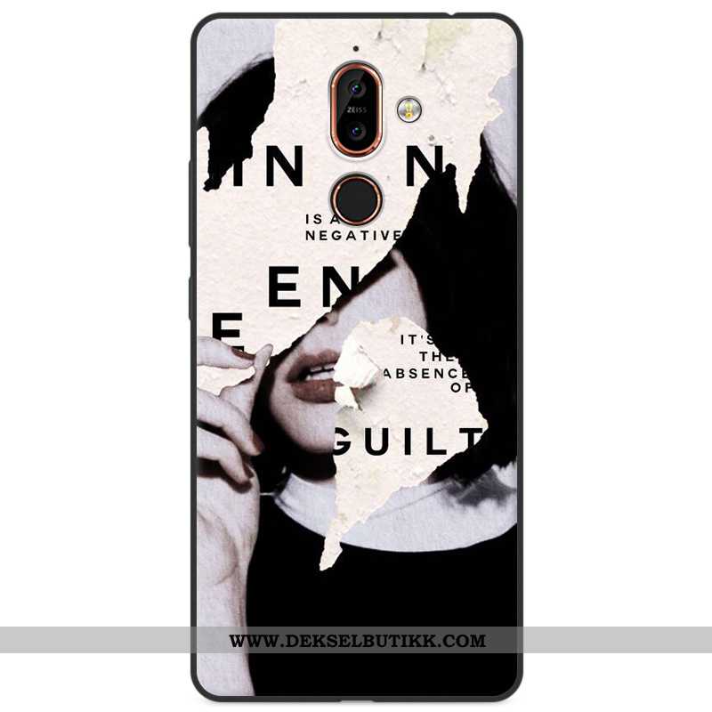 Etui Nokia 7 Plus Beskyttelse Farge Mobiltelefon Anti-fall, Deksel Nokia 7 Plus Cartoon Billige