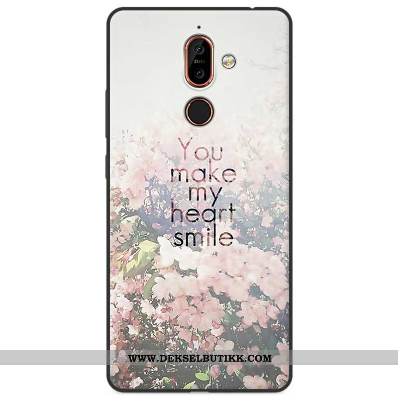 Etui Nokia 7 Plus Beskyttelse Farge Mobiltelefon Anti-fall, Deksel Nokia 7 Plus Cartoon Billige