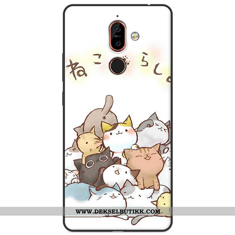 Etui Nokia 7 Plus Beskyttelse Farge Mobiltelefon Anti-fall, Deksel Nokia 7 Plus Cartoon Billige