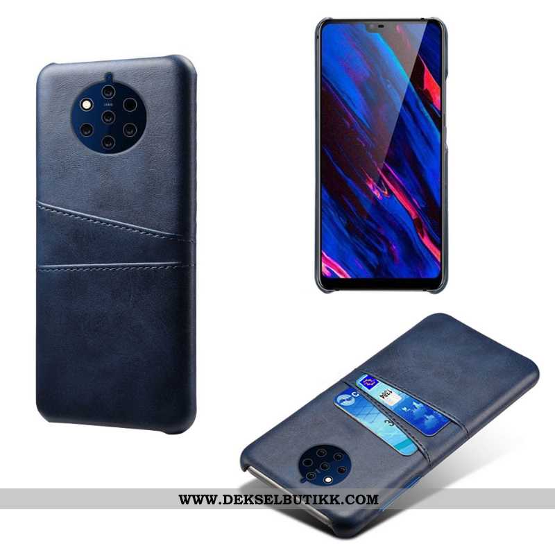 Etui Nokia 9 Pureview Skinn Lær Kort Grå Pu, Deksel Nokia 9 Pureview Kvalitet Billig