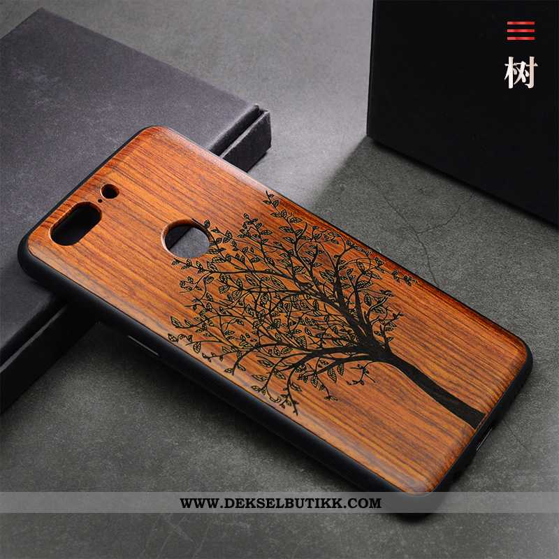 Etui Oneplus 5t Wood Kvalitet Kreativ Av Personlighet Brun, Deksel Oneplus 5t Beskyttelse Billige