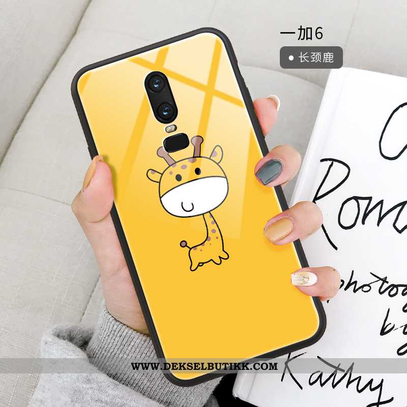 Etui Oneplus 6 Hengende Ornamenter Myke Dyr Gul, Deksel Oneplus 6 Cartoon Salg