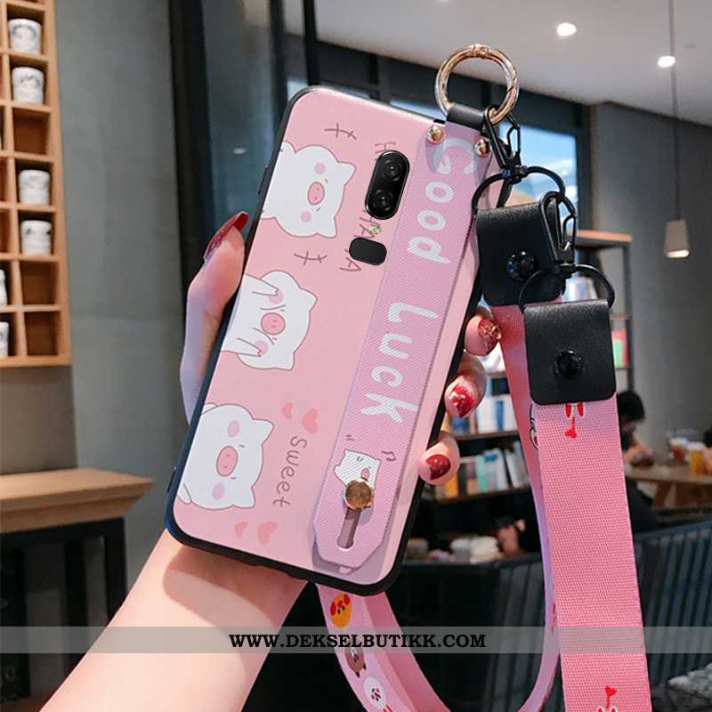 Etui Oneplus 6 Trend Deksel Anti-fall Fersk Rosa, Oneplus 6 Myke Tilbud