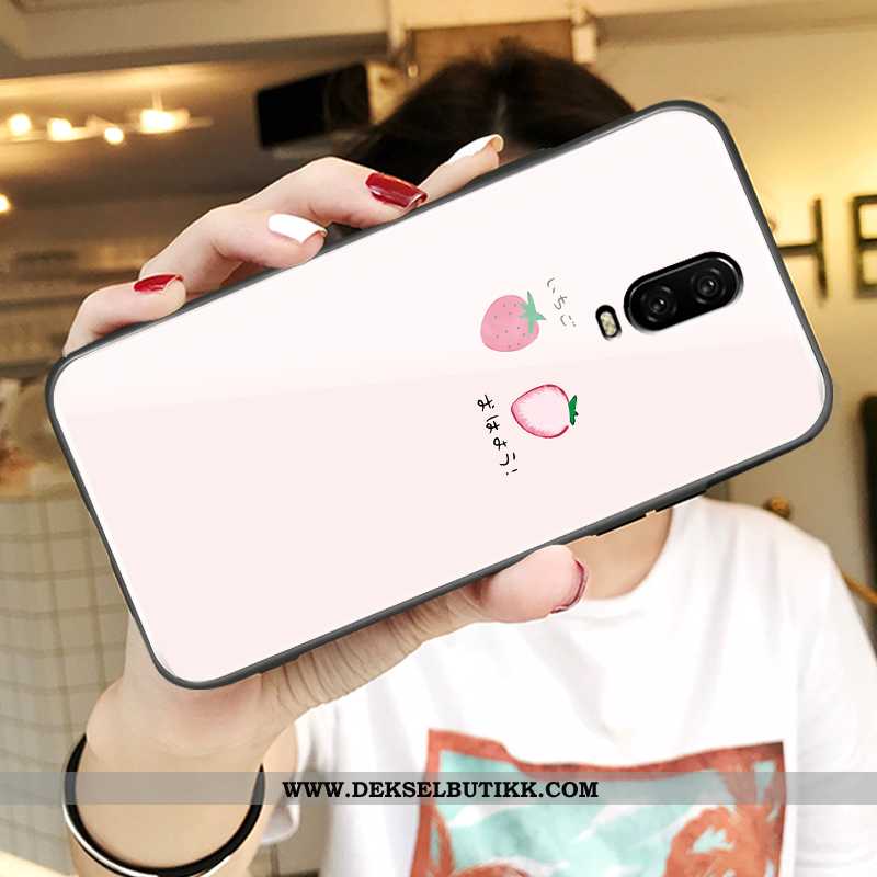 Etui Oneplus 6t Cartoon Lovers Beskyttelse Anti-fall Rosa, Deksel Oneplus 6t Vakker Tilbud