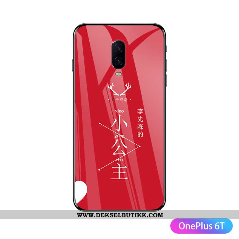 Etui Oneplus 6t Tynne Deksel Net Red Svart, Oneplus 6t Glass Tilbud