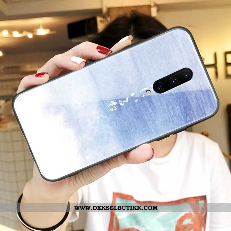 Etui Oneplus 7 Pro Beskyttelse Net Red Kreativ Deksel Blå, Oneplus 7 Pro Glass Tilbud