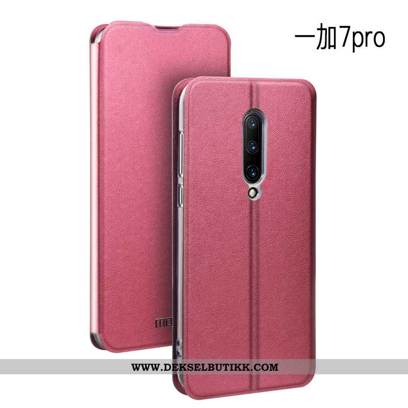 Etui Oneplus 7 Pro Tynne Skinndeksel Beskyttelse Rød, Deksel Oneplus 7 Pro Myke Butikk