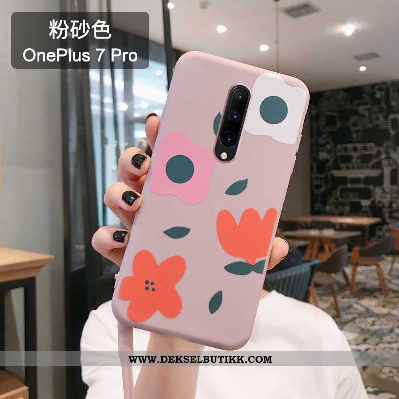 Etui Oneplus 7 Pro Ultra Net Red Trend Av Personlighet Rosa, Deksel Oneplus 7 Pro Tynne Salg