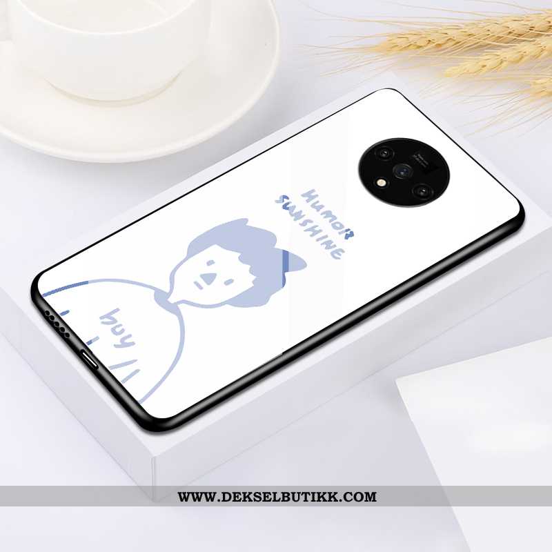 Etui Oneplus 7t Glass Lovers Cartoon Kreativ Hvitt, Deksel Oneplus 7t Av Personlighet Butikk