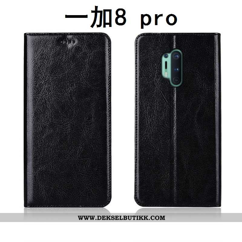 Etui Oneplus 8 Pro Myke Beskyttelse Skinndeksel Skinn Svart, Deksel Oneplus 8 Pro Silikon Tilbud