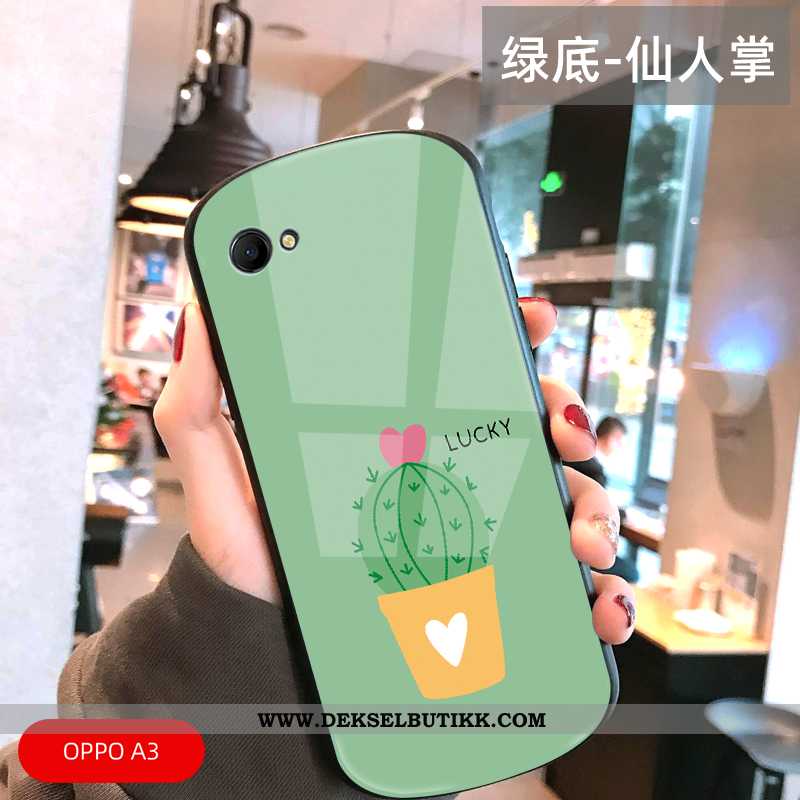 Etui Oppo A3 Vakker Lovers Cartoon Grønn, Deksel Oppo A3 Trend Tilbud