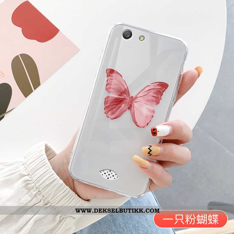 Etui Oppo A31 Gjennomsiktig Lovers Anti-fall Butterfly Rød, Deksel Oppo A31 Av Personlighet Kjøpe