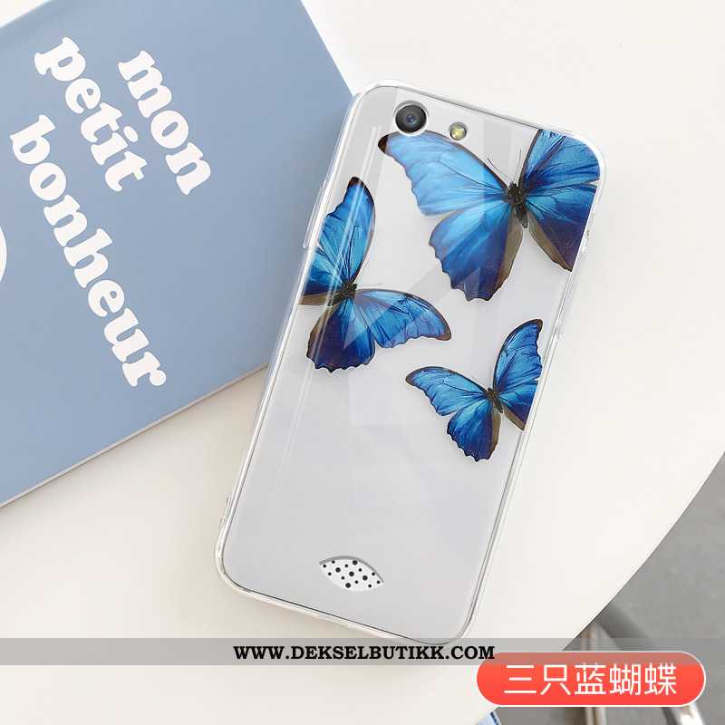 Etui Oppo A31 Gjennomsiktig Lovers Anti-fall Butterfly Rød, Deksel Oppo A31 Av Personlighet Kjøpe