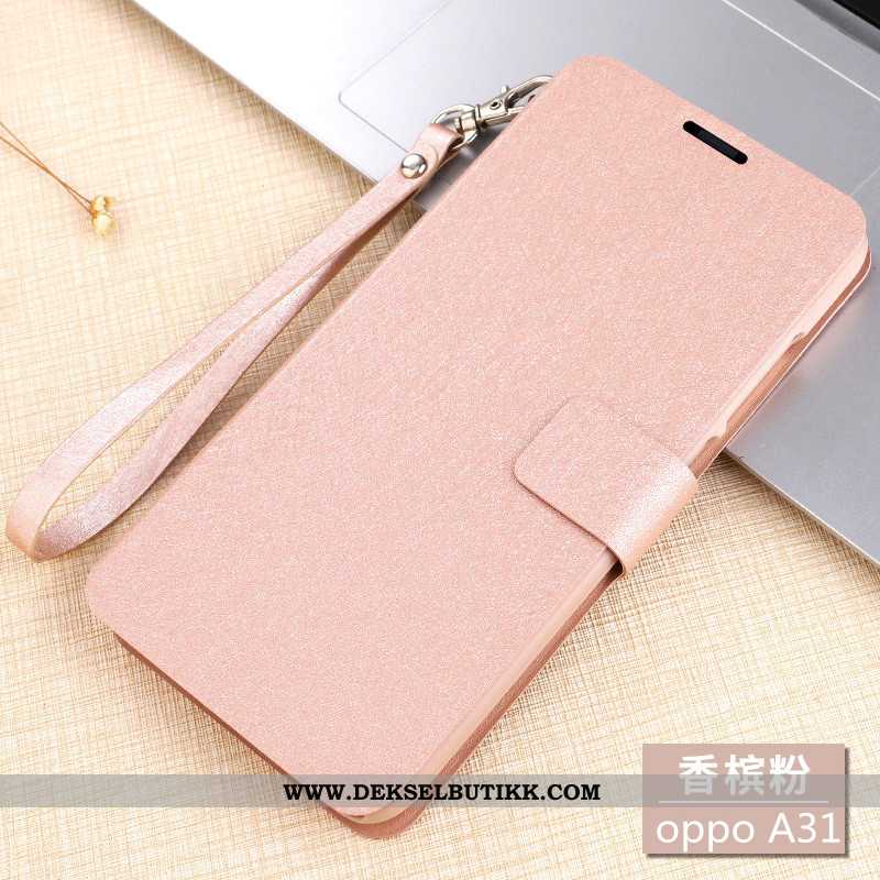 Etui Oppo A31 Silikon Anti-fall Nubuck Clamshell Brun, Deksel Oppo A31 Beskyttelse Rabatt