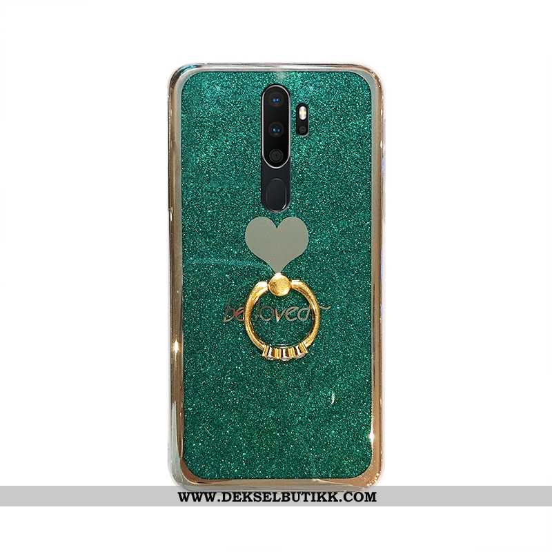 Etui Oppo A5 2020 Silikondeksel Ring Deksel Kreativ Grønn, Oppo A5 2020 Beskyttelse Butikk