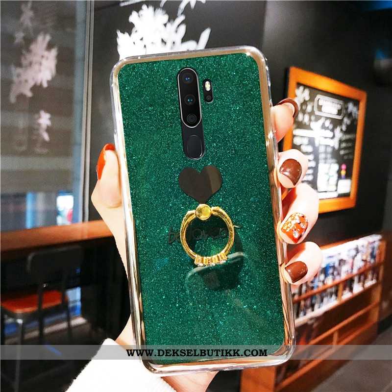 Etui Oppo A5 2020 Silikondeksel Ring Deksel Kreativ Grønn, Oppo A5 2020 Beskyttelse Butikk