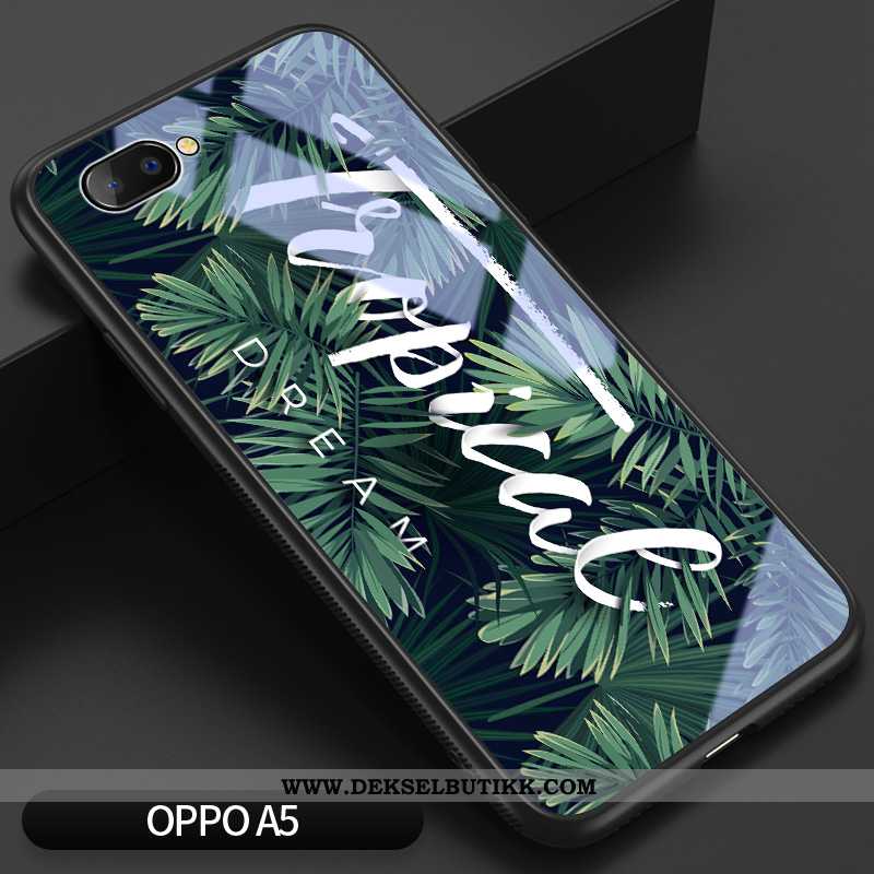 Etui Oppo A5 Glass Mobiltelefon Net Red Trend Grønn, Deksel Oppo A5 Av Personlighet Salg