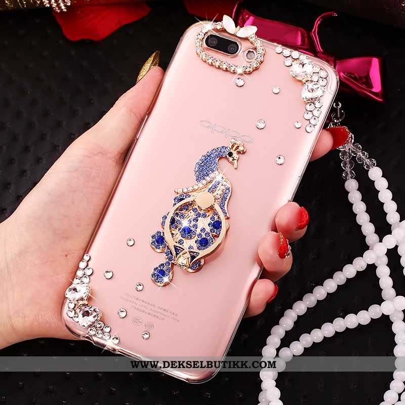 Etui Oppo A5 Hengende Nakke Med Strass Kreativ Av Personlighet Rosa, Deksel Oppo A5 Trend Rabatt