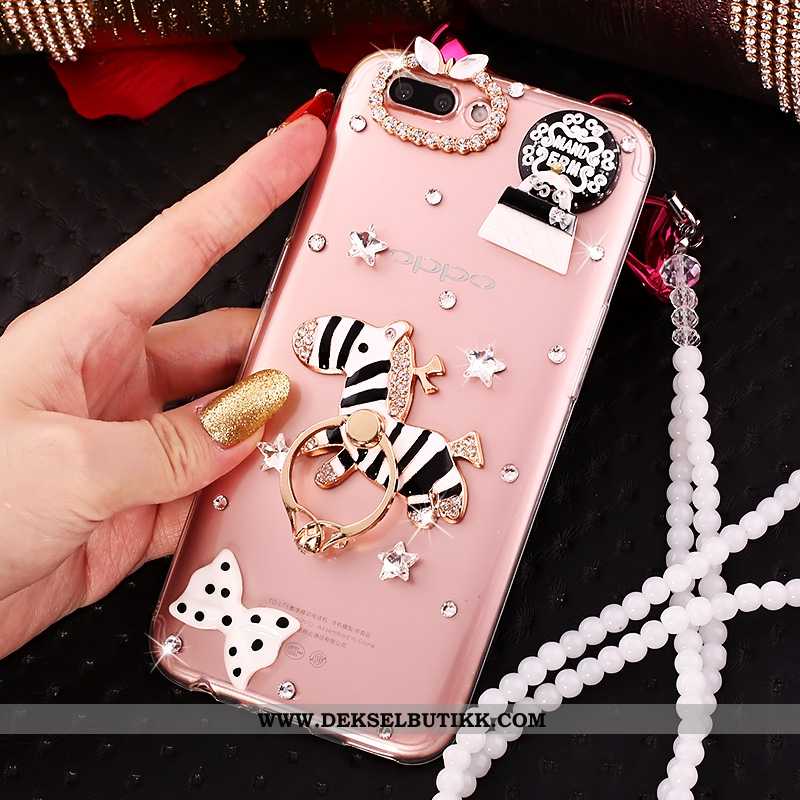 Etui Oppo A5 Hengende Nakke Med Strass Kreativ Av Personlighet Rosa, Deksel Oppo A5 Trend Rabatt