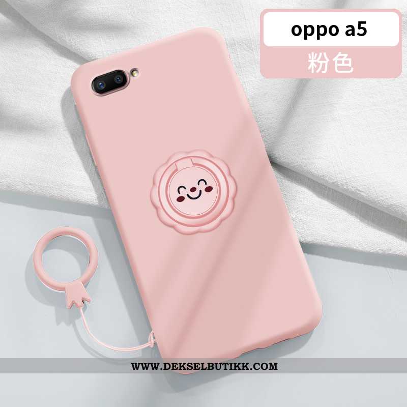 Etui Oppo A5 Ultra Anti-fall Mobiltelefon Bil Rosa, Deksel Oppo A5 Tynne Billige