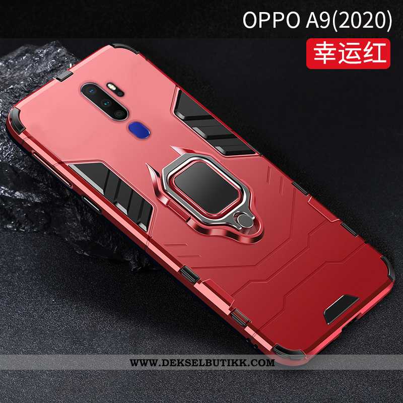 Etui Oppo A9 2020 Beskyttelse Støtte Svart Hard, Deksel Oppo A9 2020 Mobiltelefon Butikk