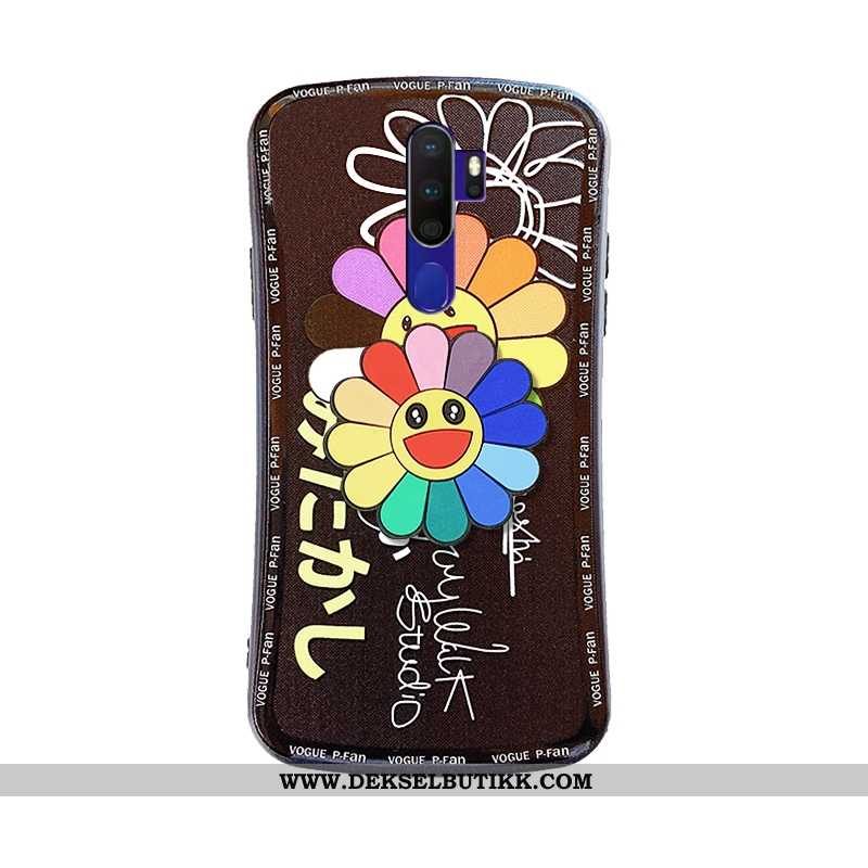 Etui Oppo A9 2020 Mote Anti-fall Beskyttelse Myke Hvitt, Deksel Oppo A9 2020 Cartoon Billige