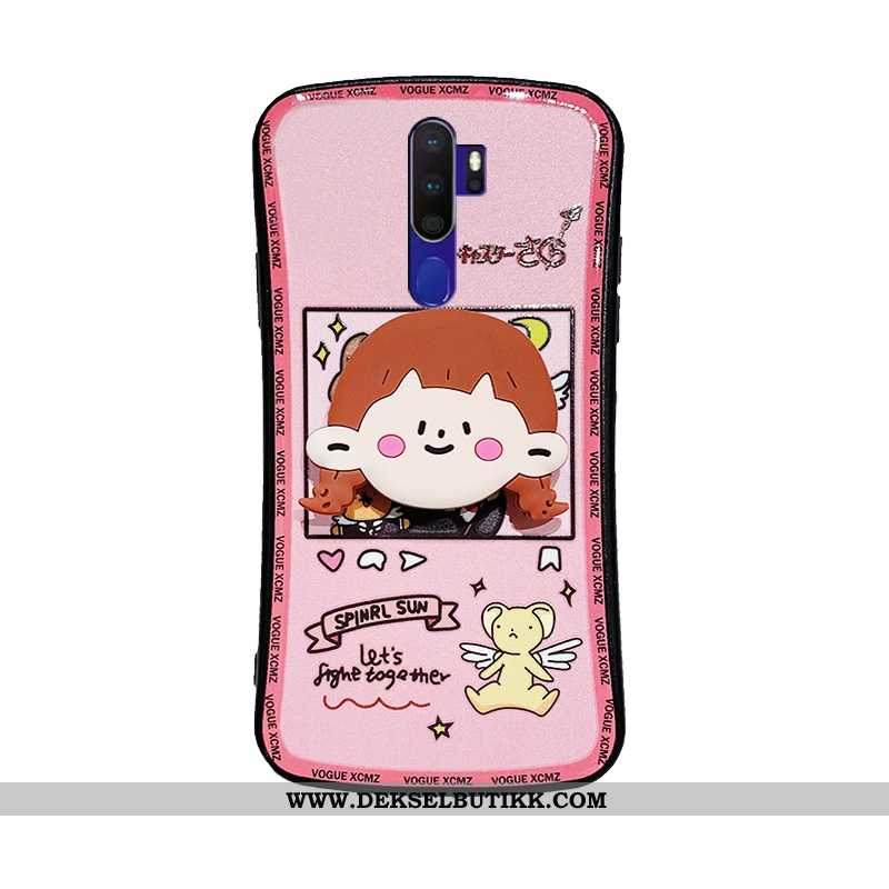 Etui Oppo A9 2020 Mote Anti-fall Beskyttelse Myke Hvitt, Deksel Oppo A9 2020 Cartoon Billige