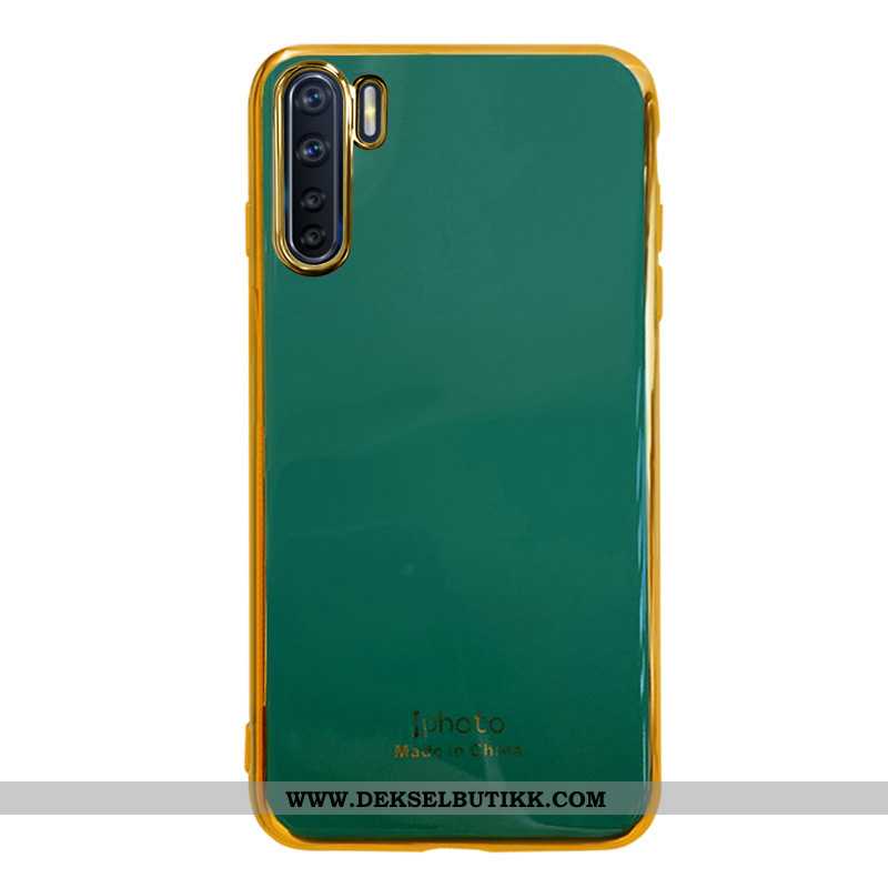 Etui Oppo A91 Beskyttelse Silikon Ultra Enkel Grønn, Deksel Oppo A91 Trend Tilbud