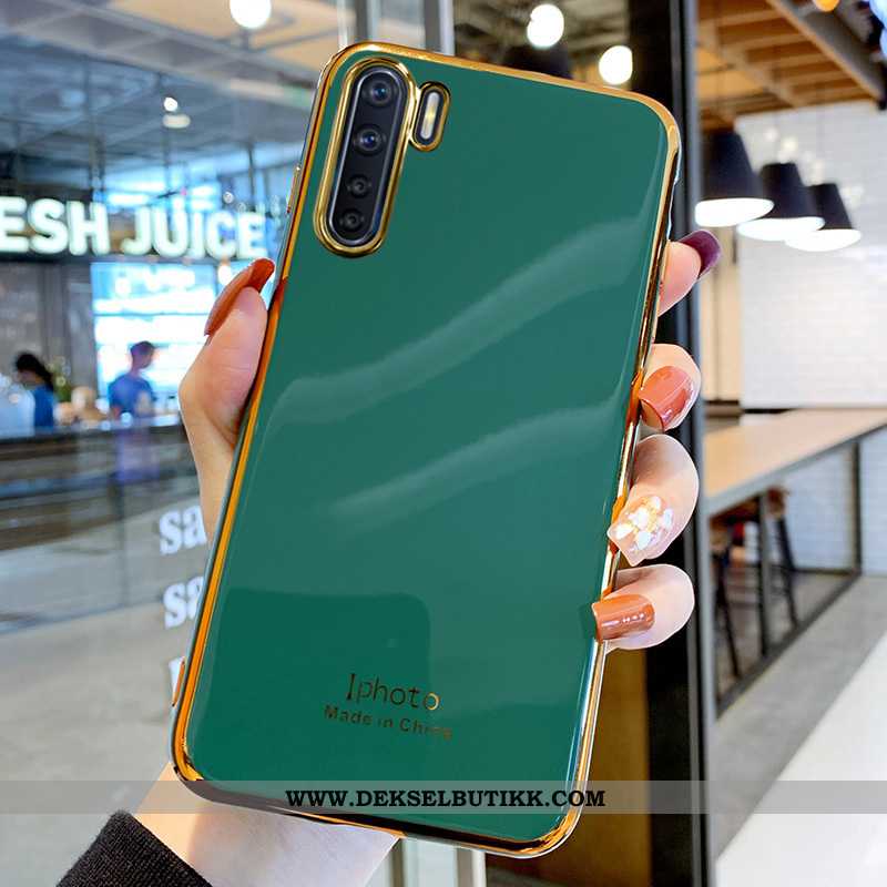 Etui Oppo A91 Beskyttelse Silikon Ultra Enkel Grønn, Deksel Oppo A91 Trend Tilbud