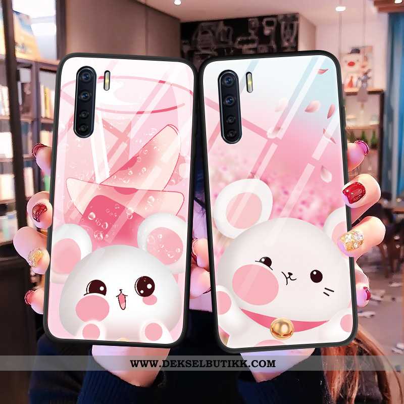 Etui Oppo A91 Trend Beskyttelse Glass Anti-fall Rosa, Deksel Oppo A91 Myke Kjøpe