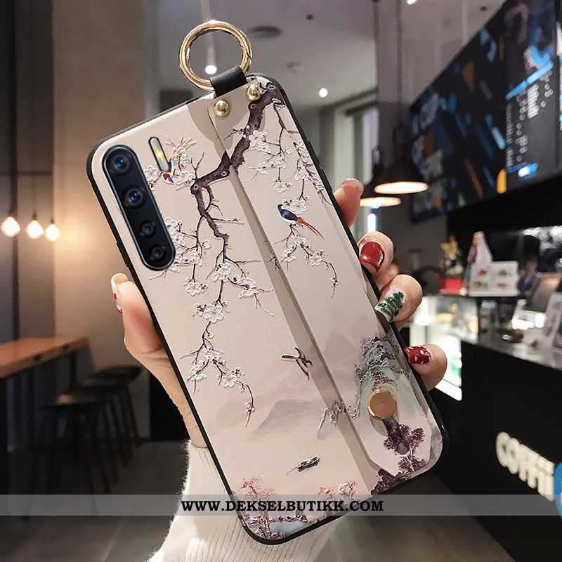 Etui Oppo A91 Trend Deksel Lovers Cartoon Beige, Oppo A91 Myke Butikk