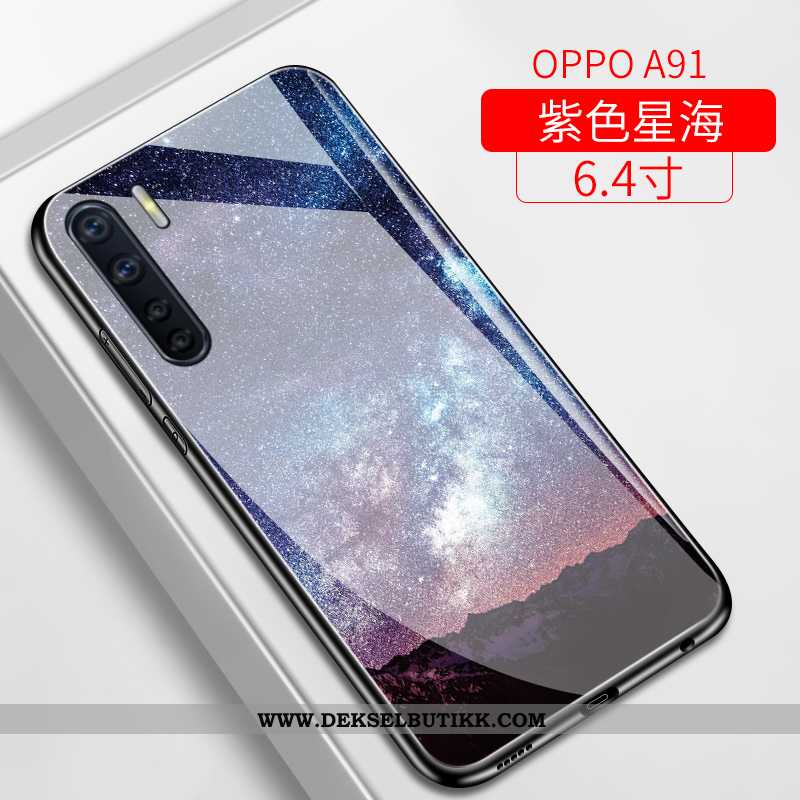 Etui Oppo A91 Tynne Deksel Speil Lilla, Oppo A91 Myke Kjøpe