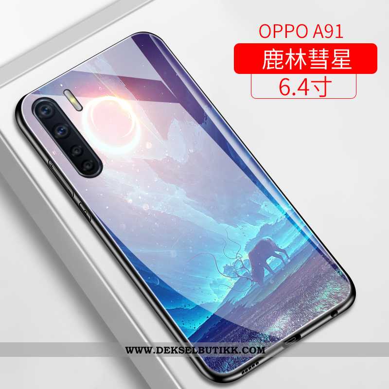 Etui Oppo A91 Tynne Deksel Speil Lilla, Oppo A91 Myke Kjøpe