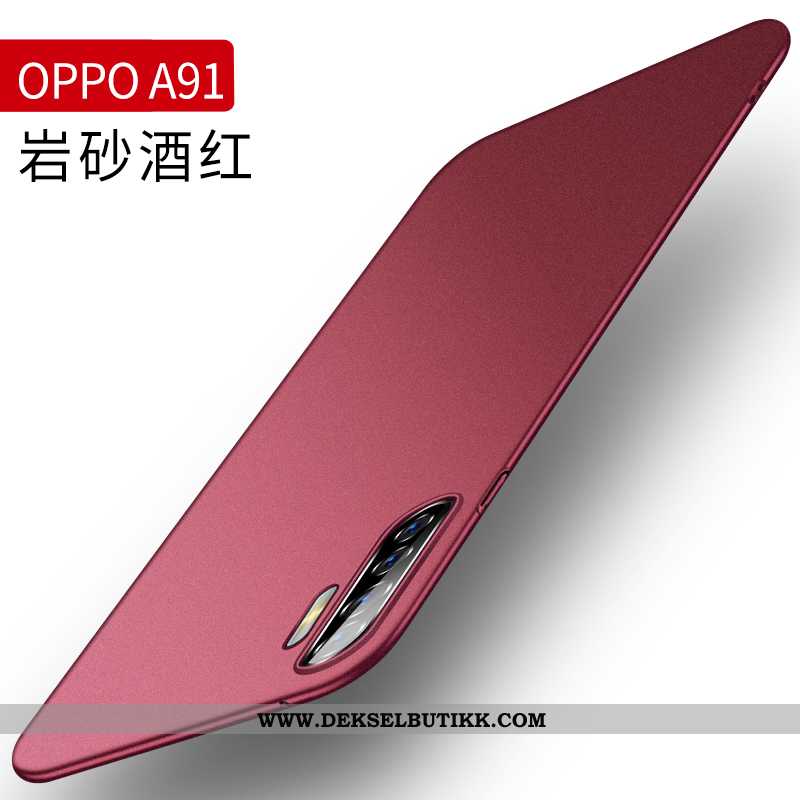 Etui Oppo A91 Tynne Hard Enkel Mobiltelefon Rød, Deksel Oppo A91 Silikon Kjøpe