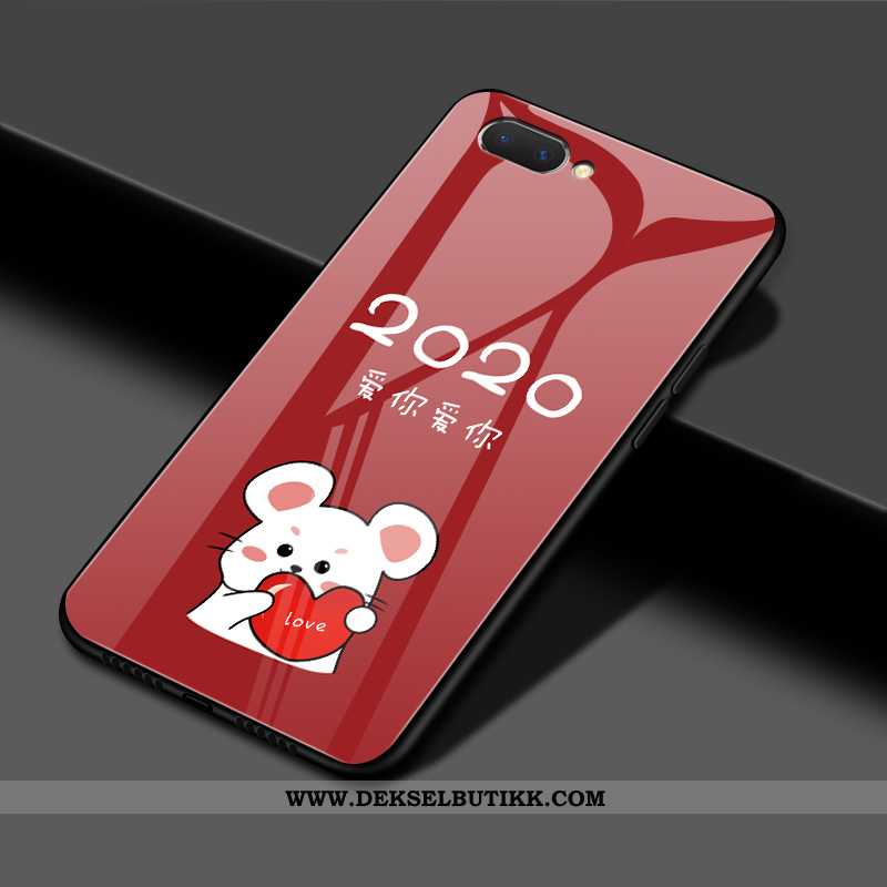 Etui Oppo Ax5 Mote Rød Glass Rat Svart, Deksel Oppo Ax5 Cartoon Rabatt