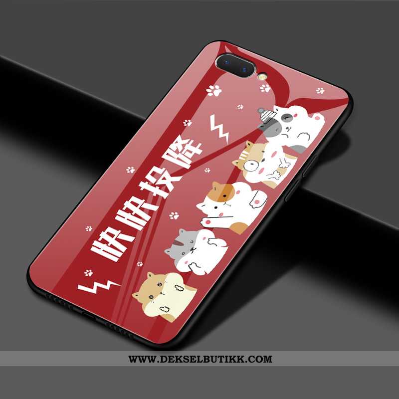 Etui Oppo Ax5 Mote Rød Glass Rat Svart, Deksel Oppo Ax5 Cartoon Rabatt