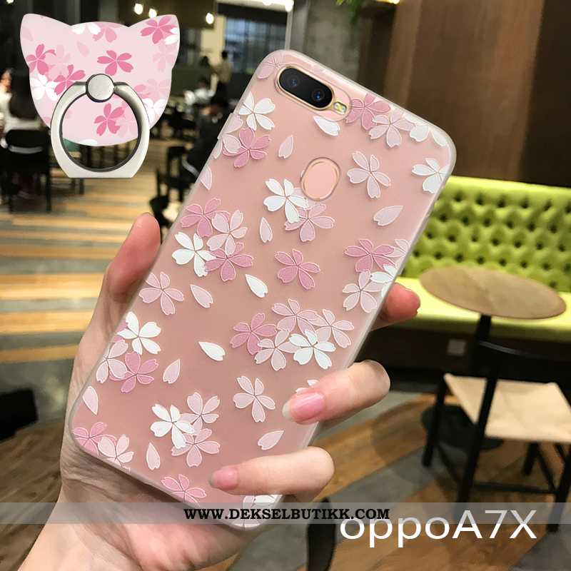 Etui Oppo Ax7 Gjennomsiktig Deksel Liten Enkel Rosa, Oppo Ax7 Nubuck Rabatt